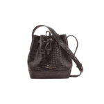 MINI SAC SEAU TELMA SAC SEAU EN CUIR CHOCOLAT MARRON Carnevale Madrid